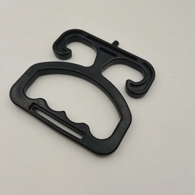 A multi-purpose shopping bag transport handle with double-buckle comfortable grip, a labor-saving tool